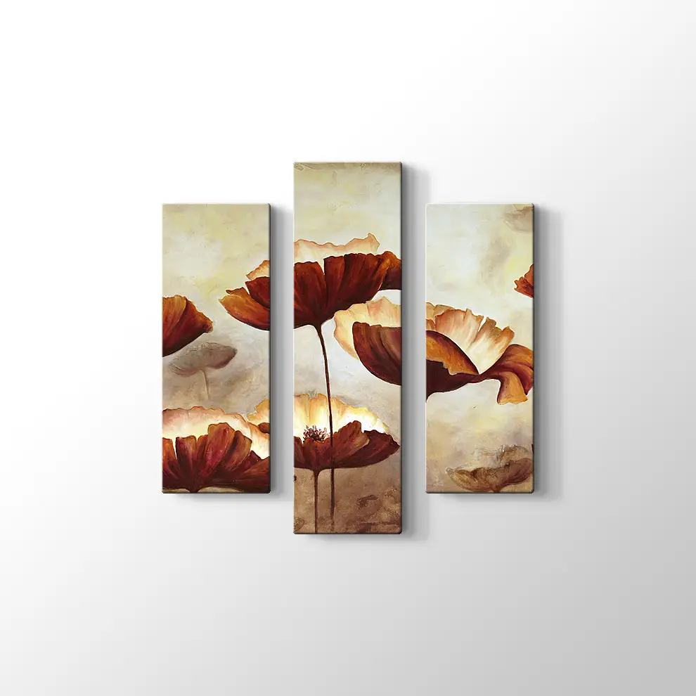 Doku Tuvali Gelincik Boyama Kanvas Tablo