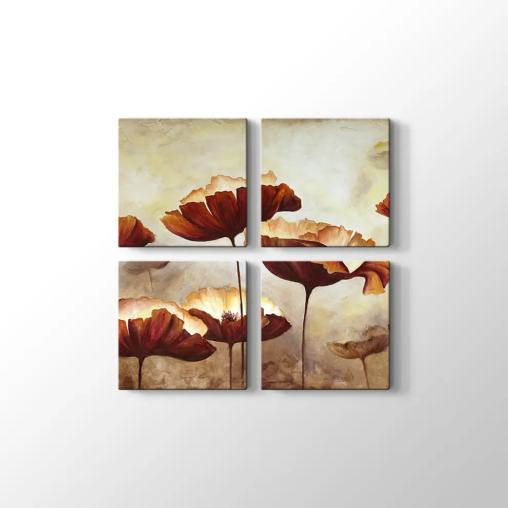 Doku Tuvali Gelincik Boyama Kanvas Tablo