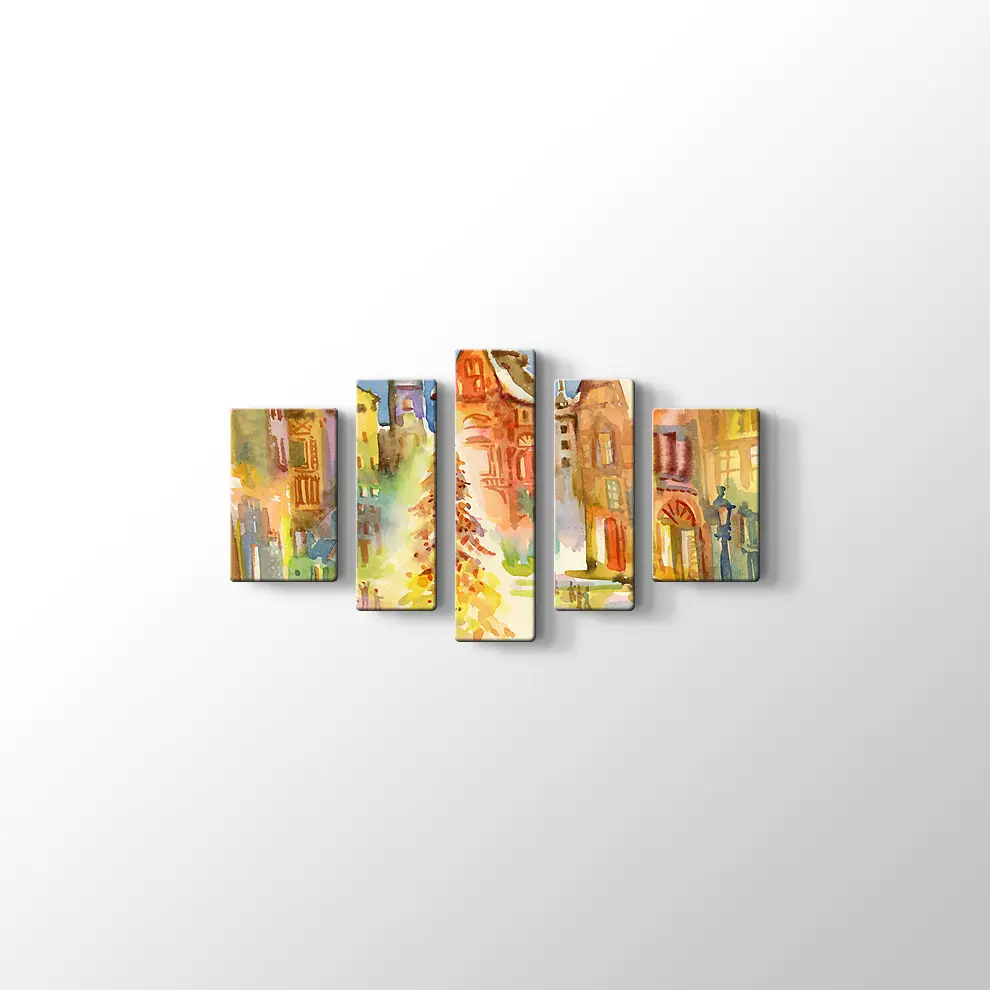 Şehİr Merkezinde Noel Kanvas Tablo