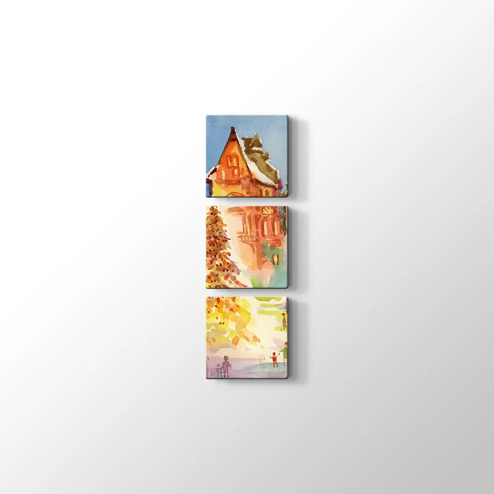 Şehİr Merkezinde Noel Kanvas Tablo