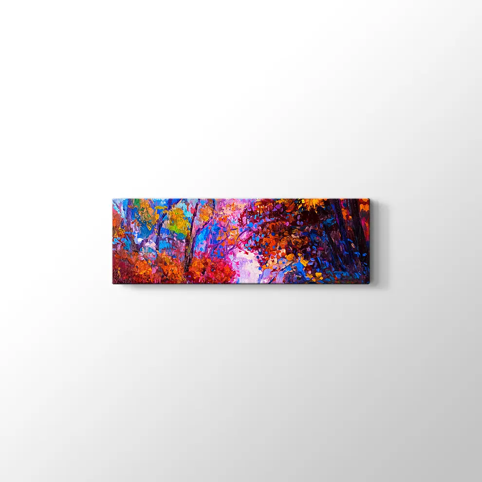 Ormanda Sonbahar Kanvas Tablo