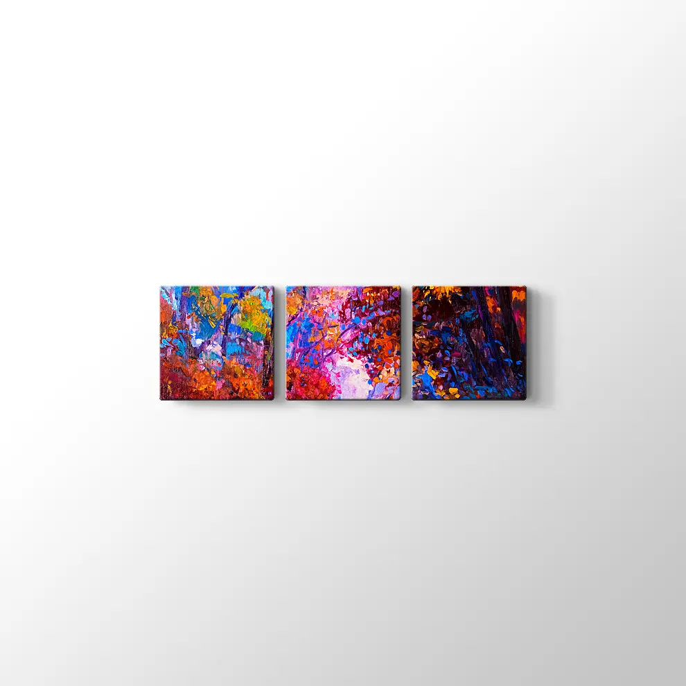 Ormanda Sonbahar Kanvas Tablo