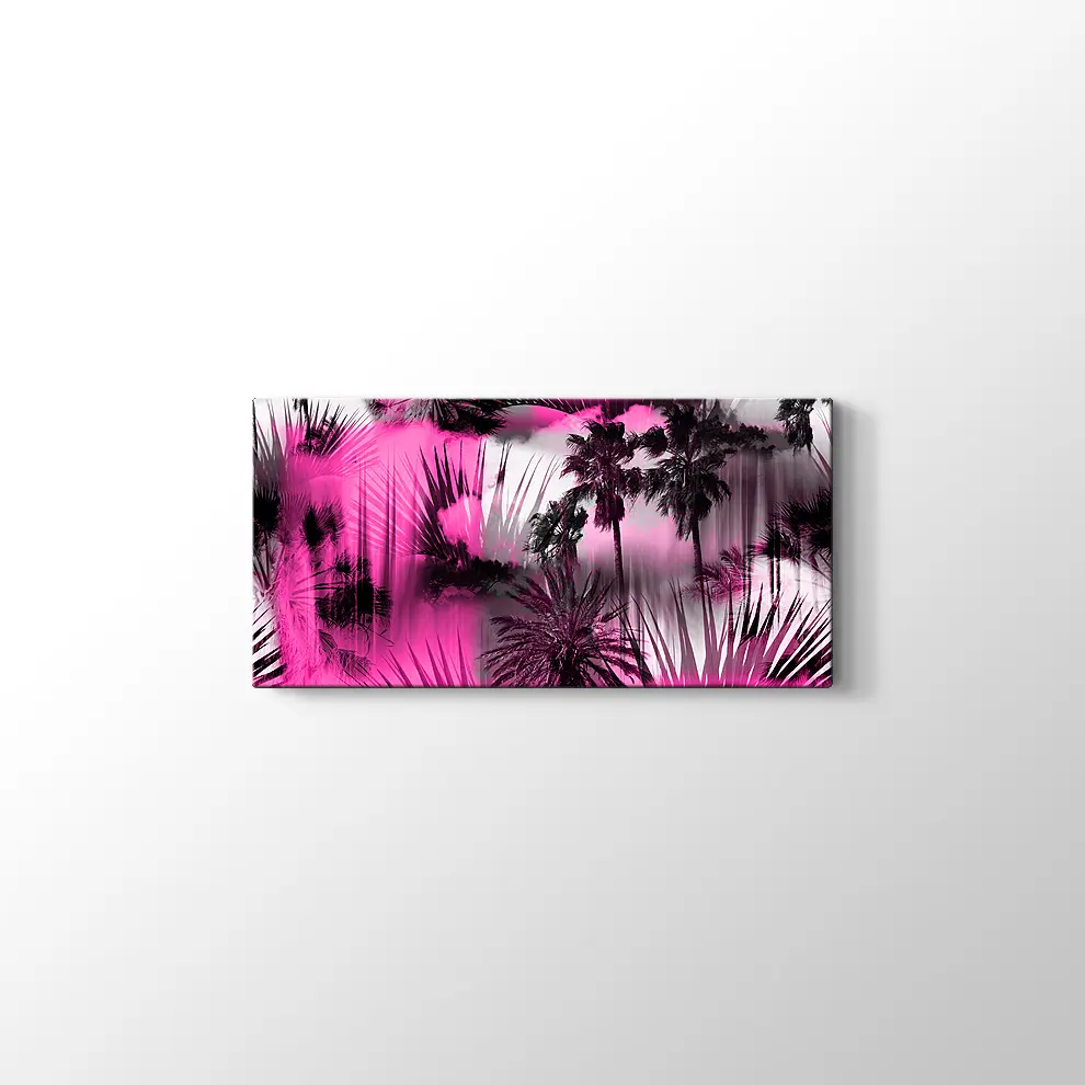 Soyut Tropikal Desen Kanvas Tablo