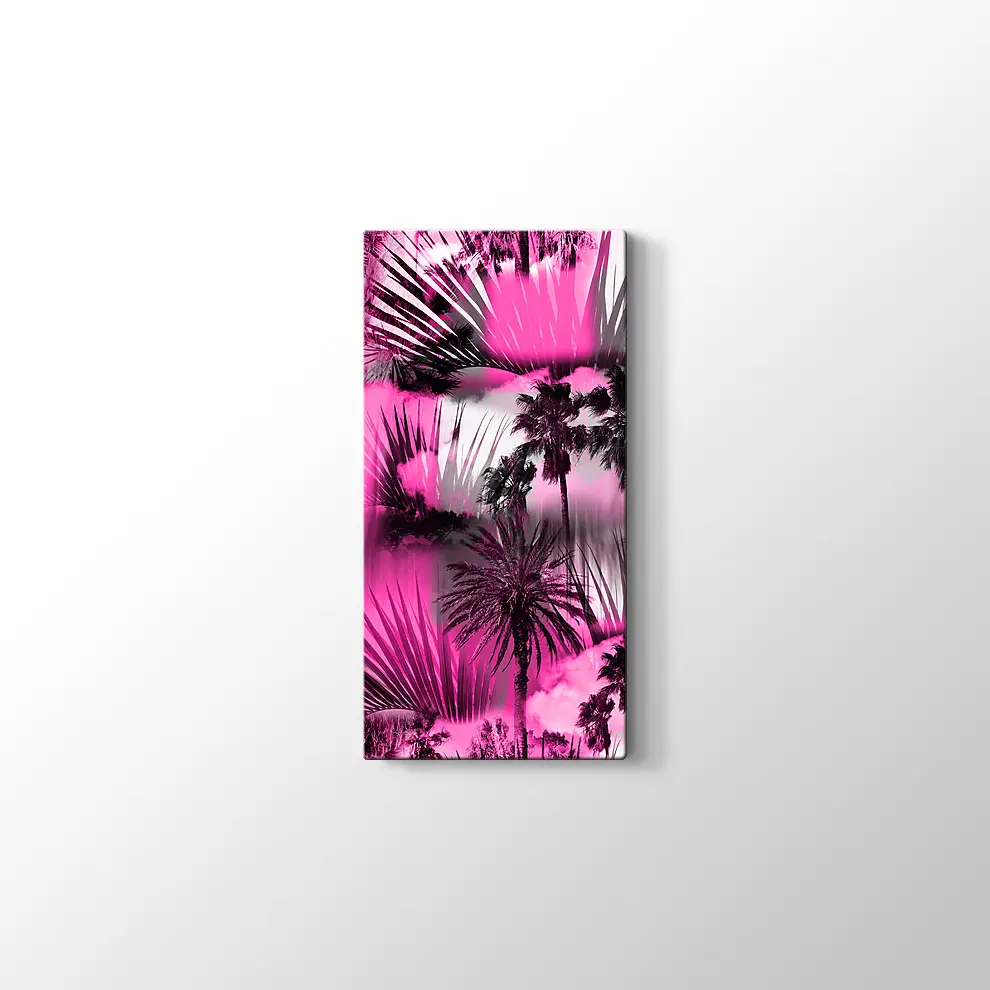 Soyut Tropikal Desen Kanvas Tablo