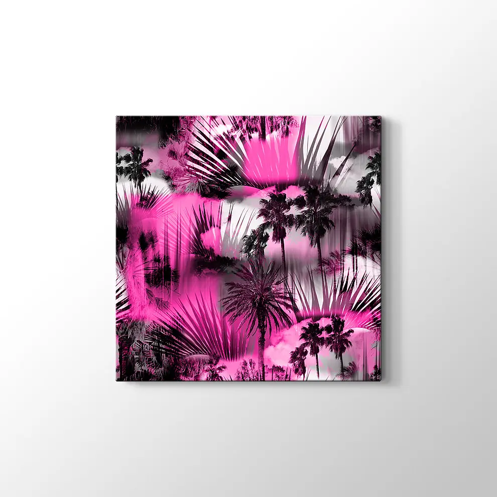 Soyut Tropikal Desen Kanvas Tablo