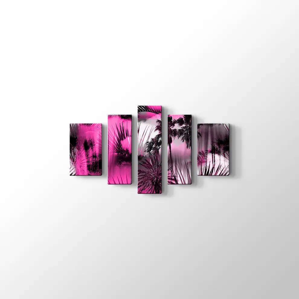 Soyut Tropikal Desen Kanvas Tablo