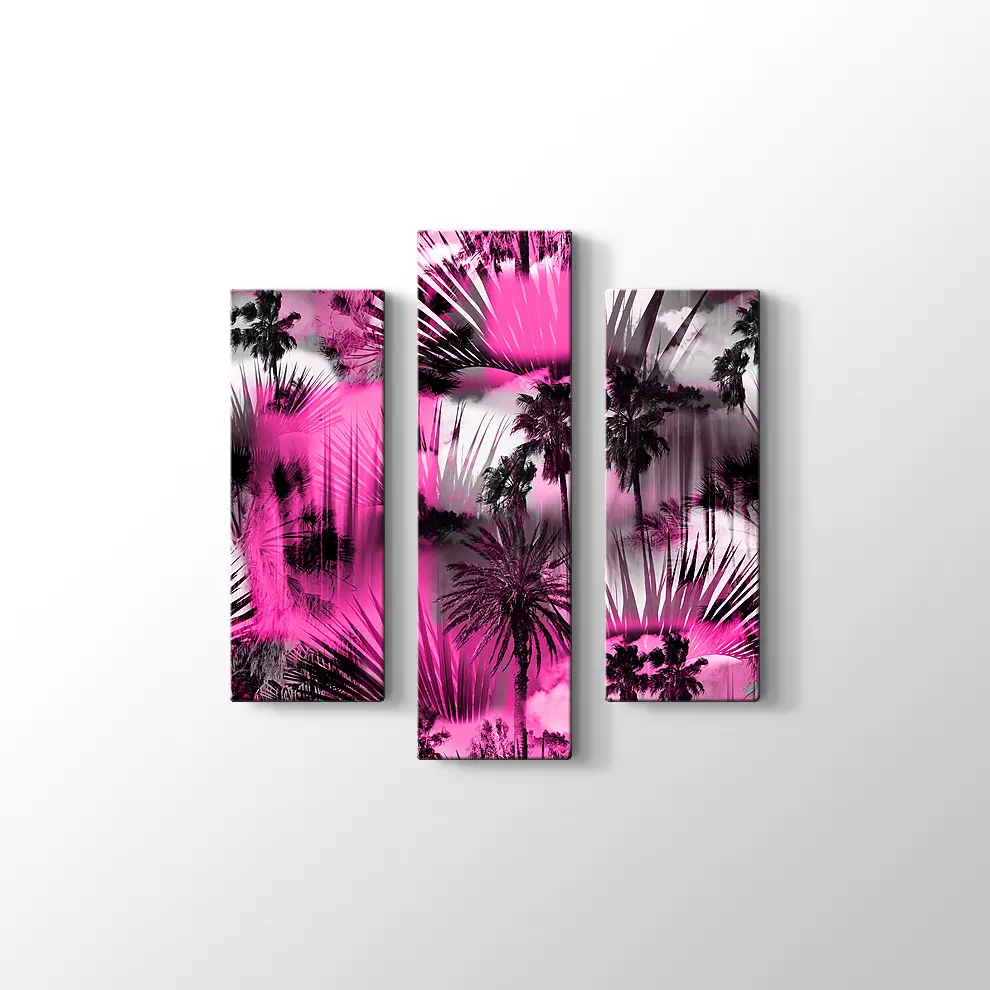 Soyut Tropikal Desen Kanvas Tablo