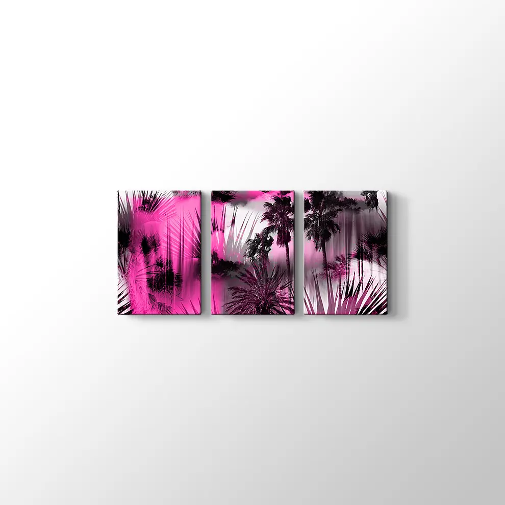 Soyut Tropikal Desen Kanvas Tablo