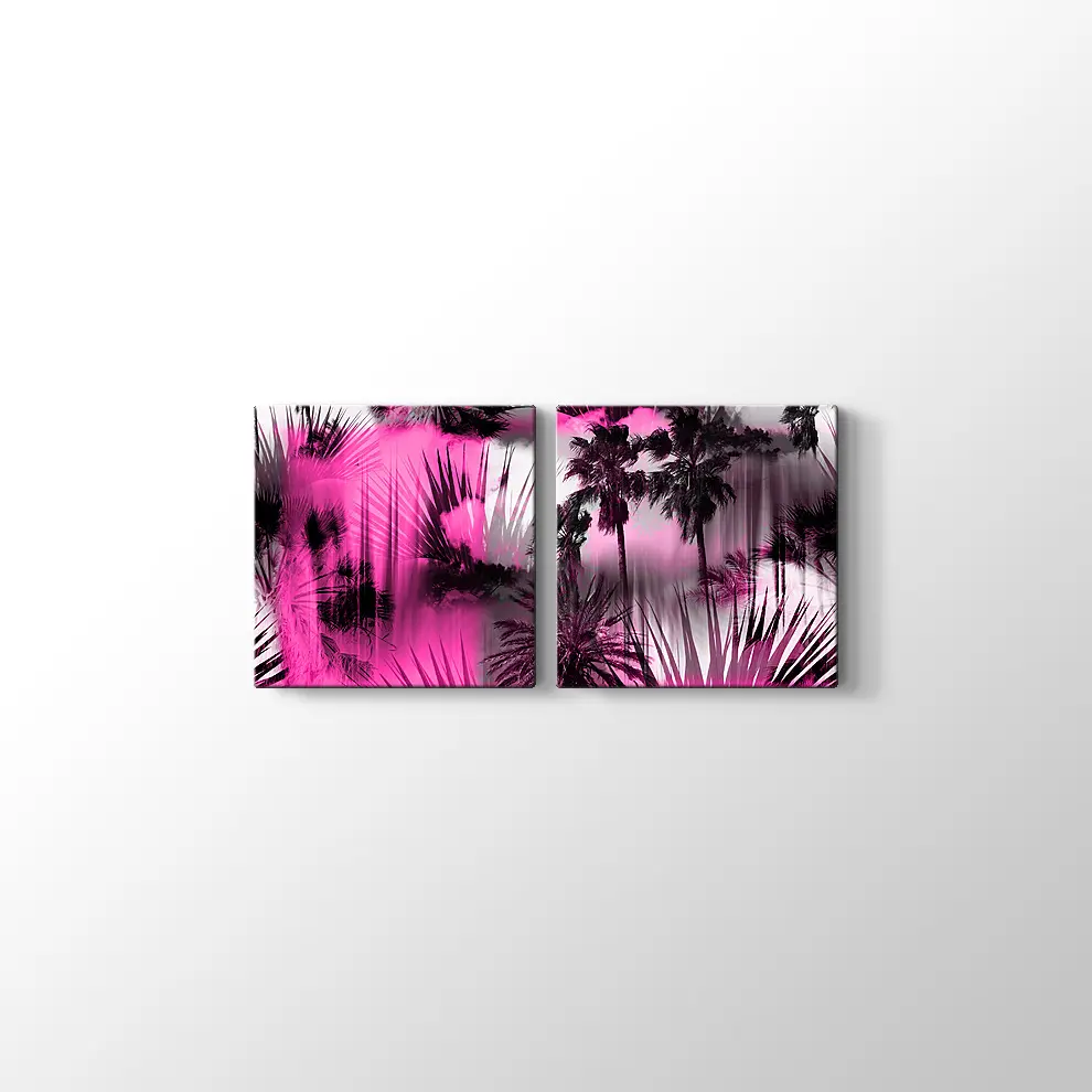 Soyut Tropikal Desen Kanvas Tablo