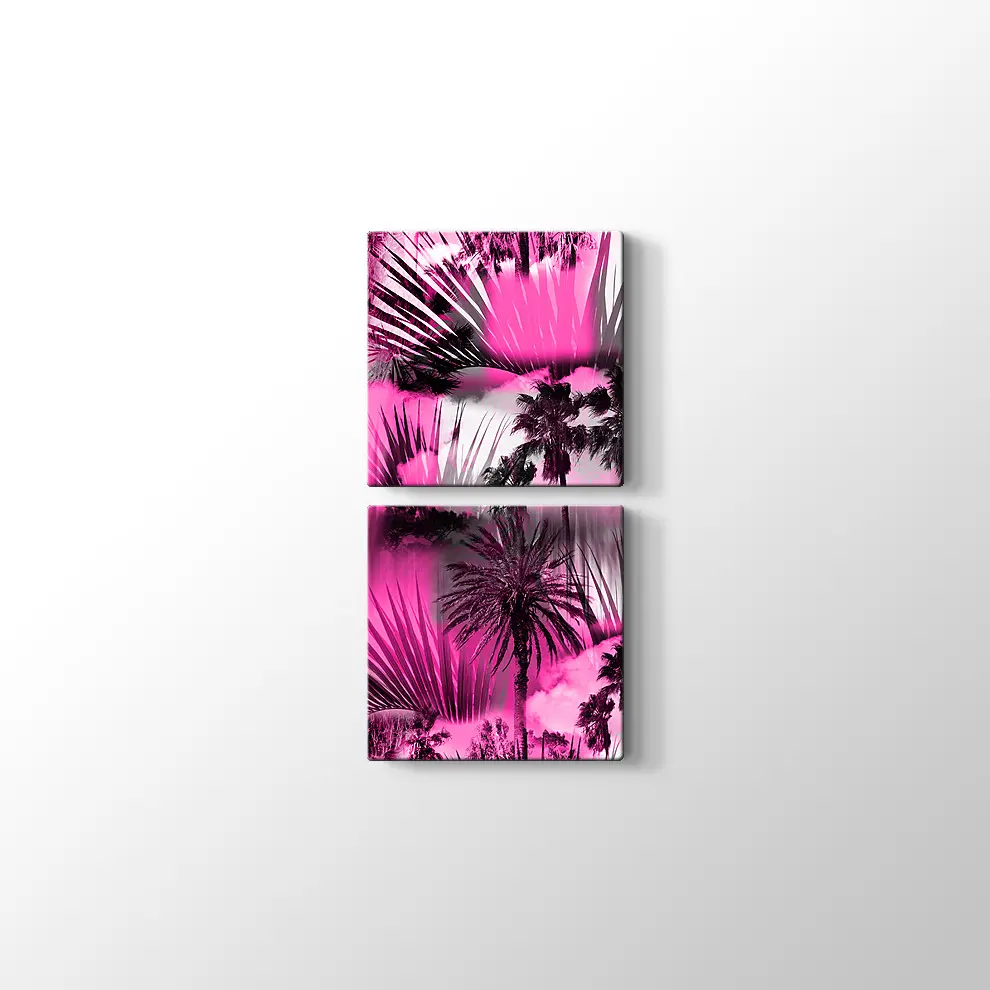 Soyut Tropikal Desen Kanvas Tablo