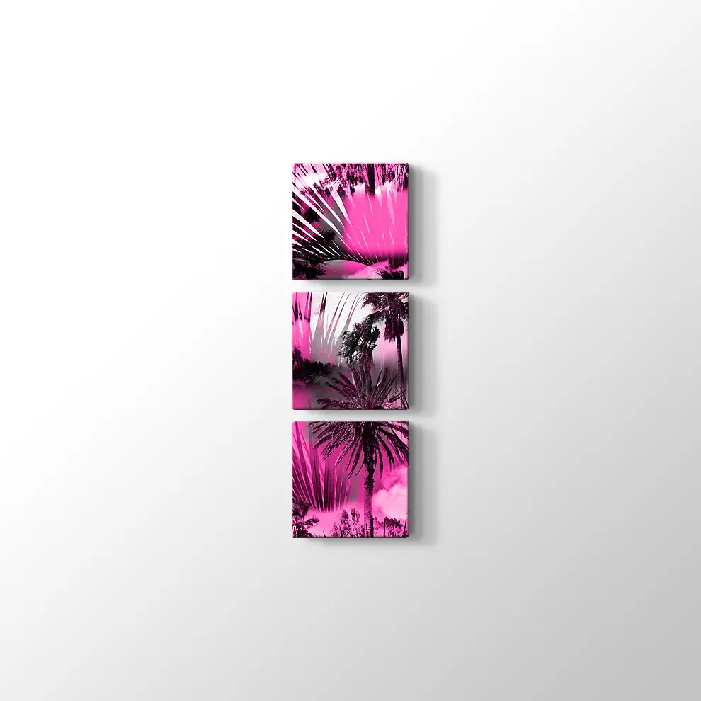 Soyut Tropikal Desen Kanvas Tablo