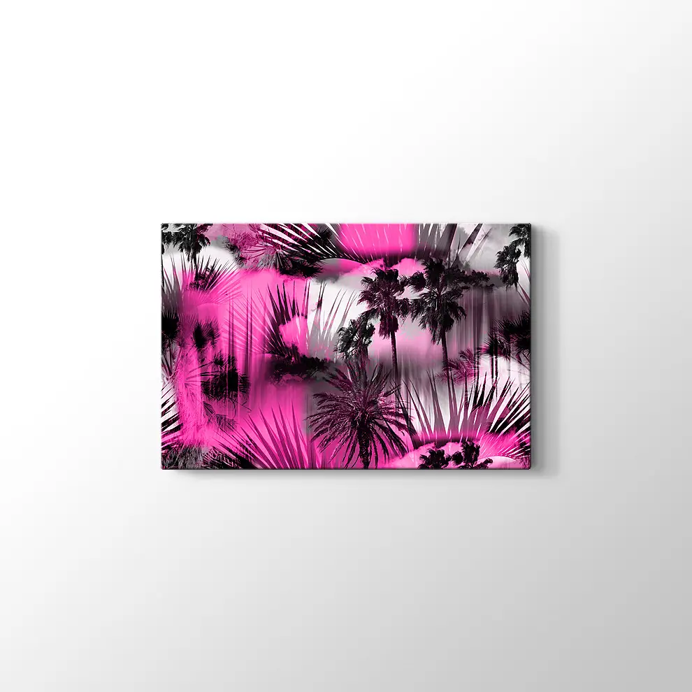 Soyut Tropikal Desen Kanvas Tablo
