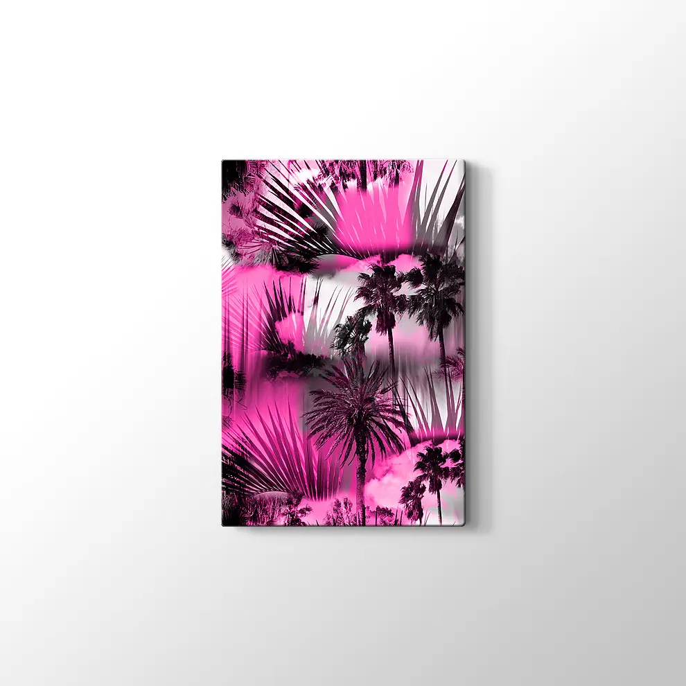 Soyut Tropikal Desen Kanvas Tablo