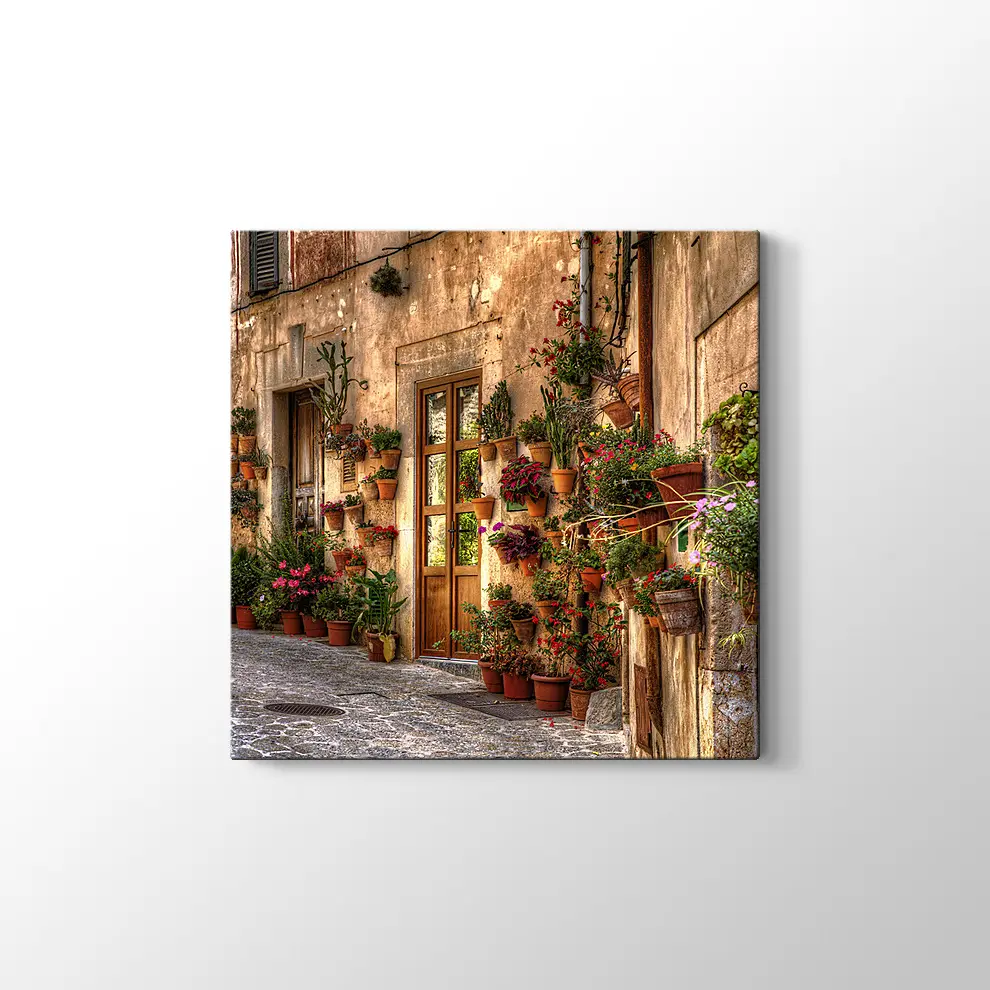 Valldemossa Mayorka Sokaları Kanvas Tablo