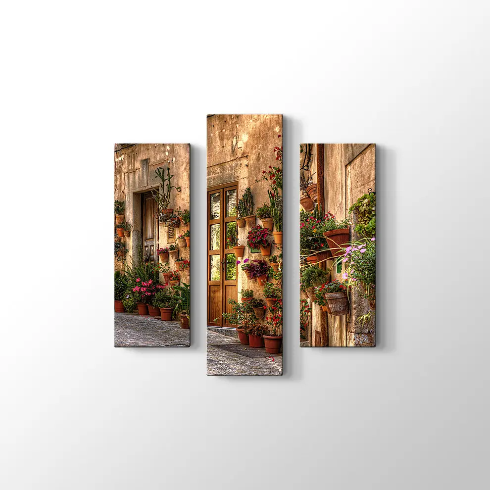 Valldemossa Mayorka Sokaları Kanvas Tablo