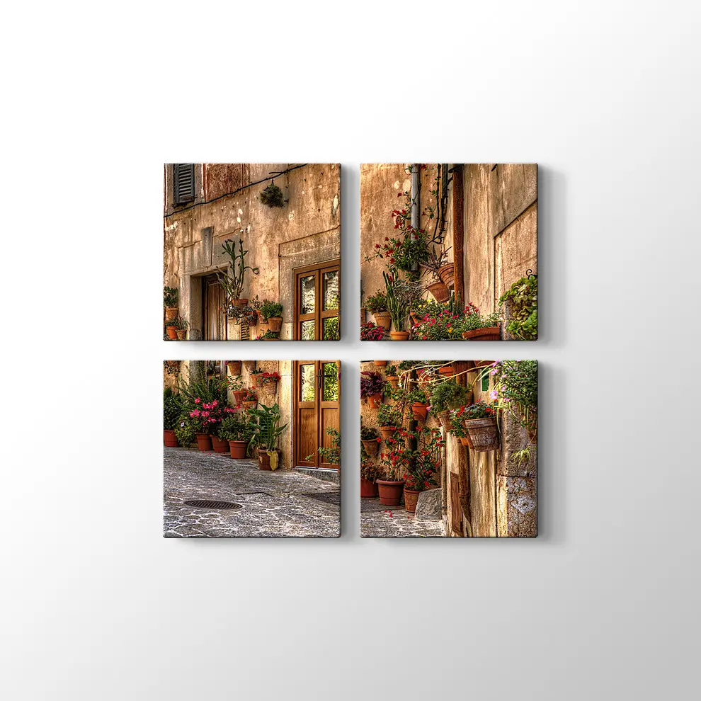 Valldemossa Mayorka Sokaları Kanvas Tablo