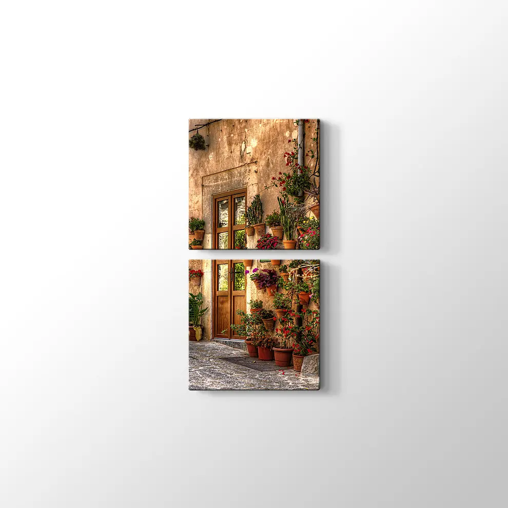 Valldemossa Mayorka Sokaları Kanvas Tablo