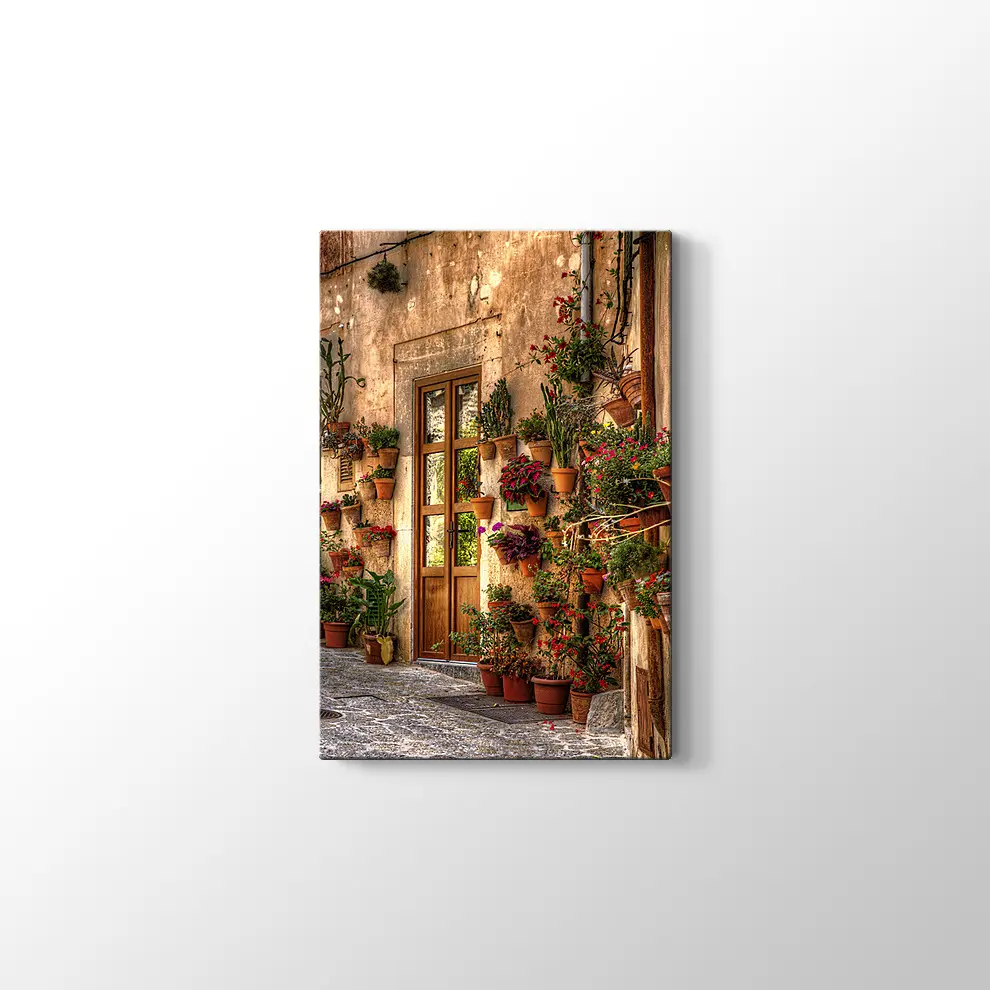 Valldemossa Mayorka Sokaları Kanvas Tablo