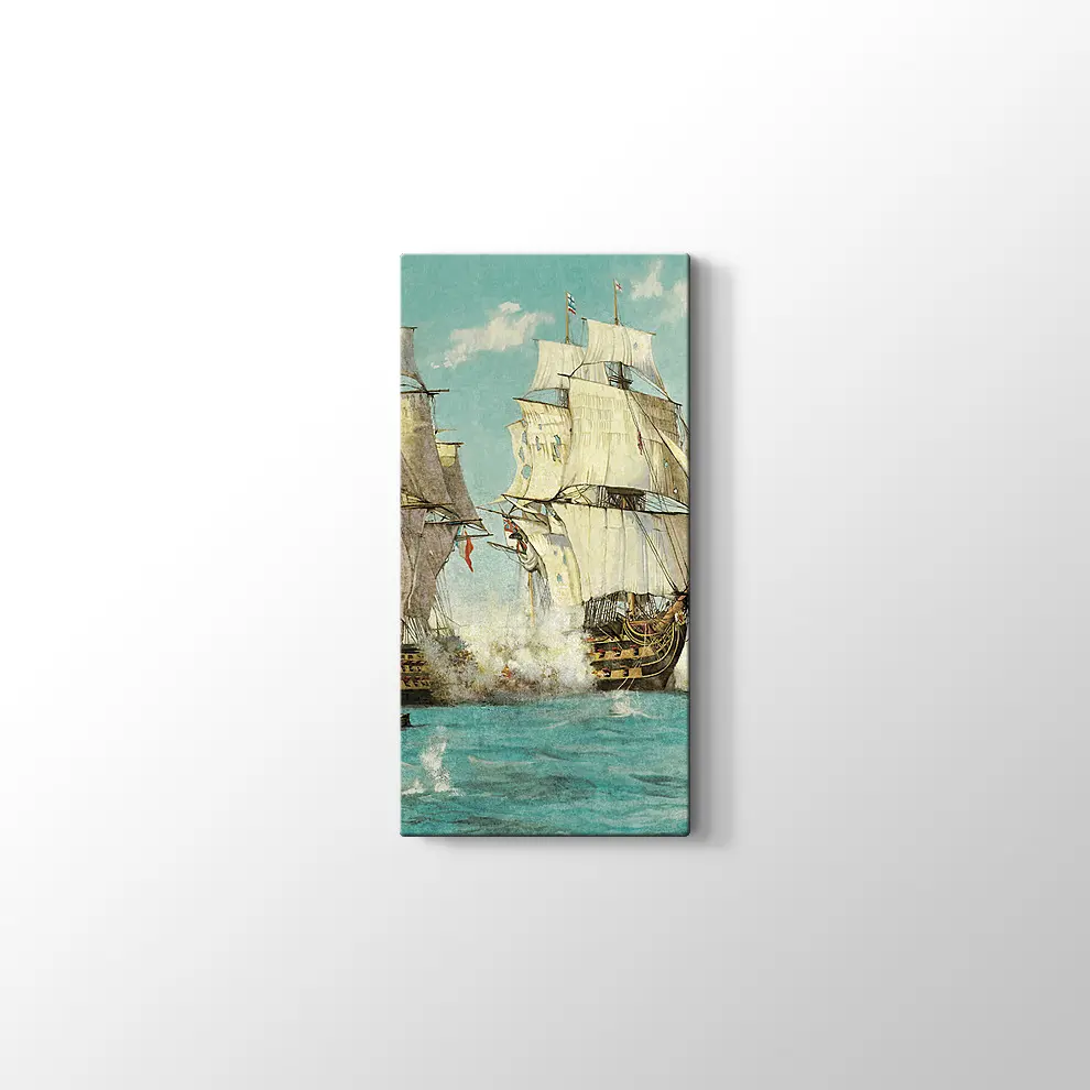 Deniz Savaşı Kanvas Tablo