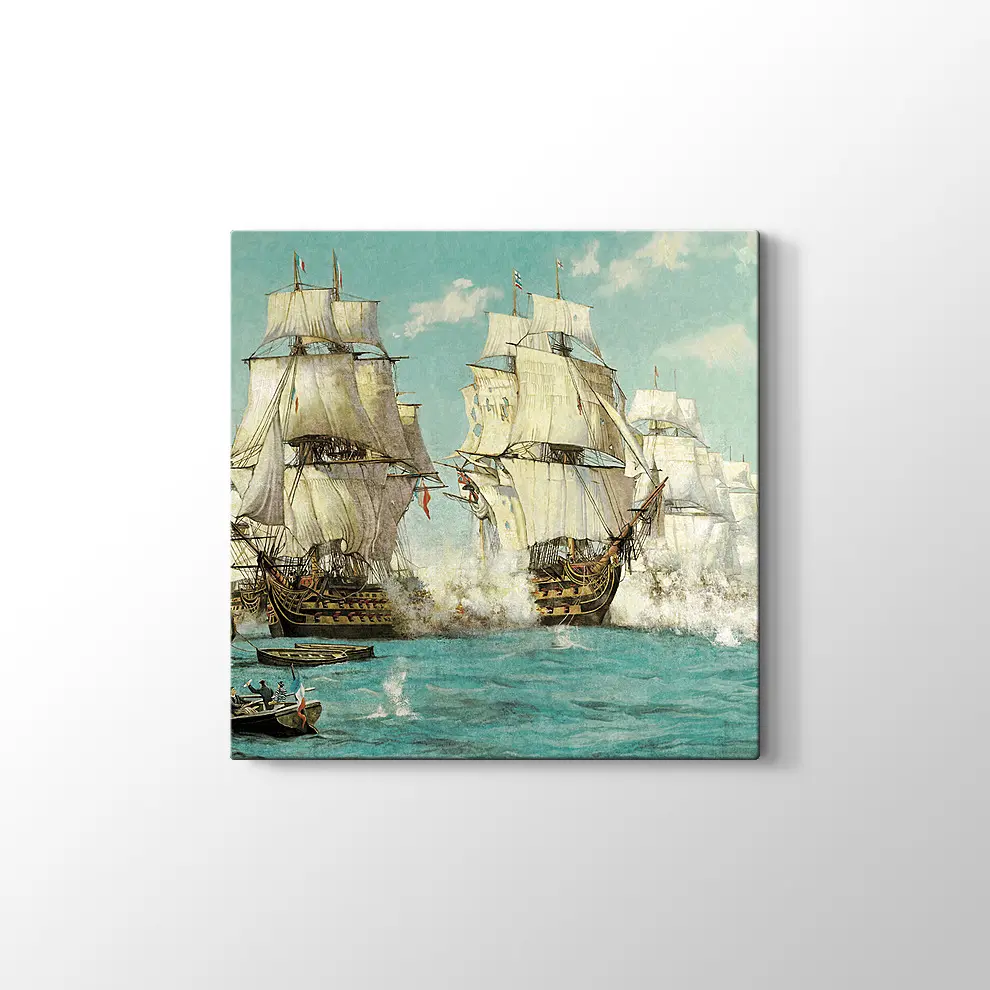 Deniz Savaşı Kanvas Tablo