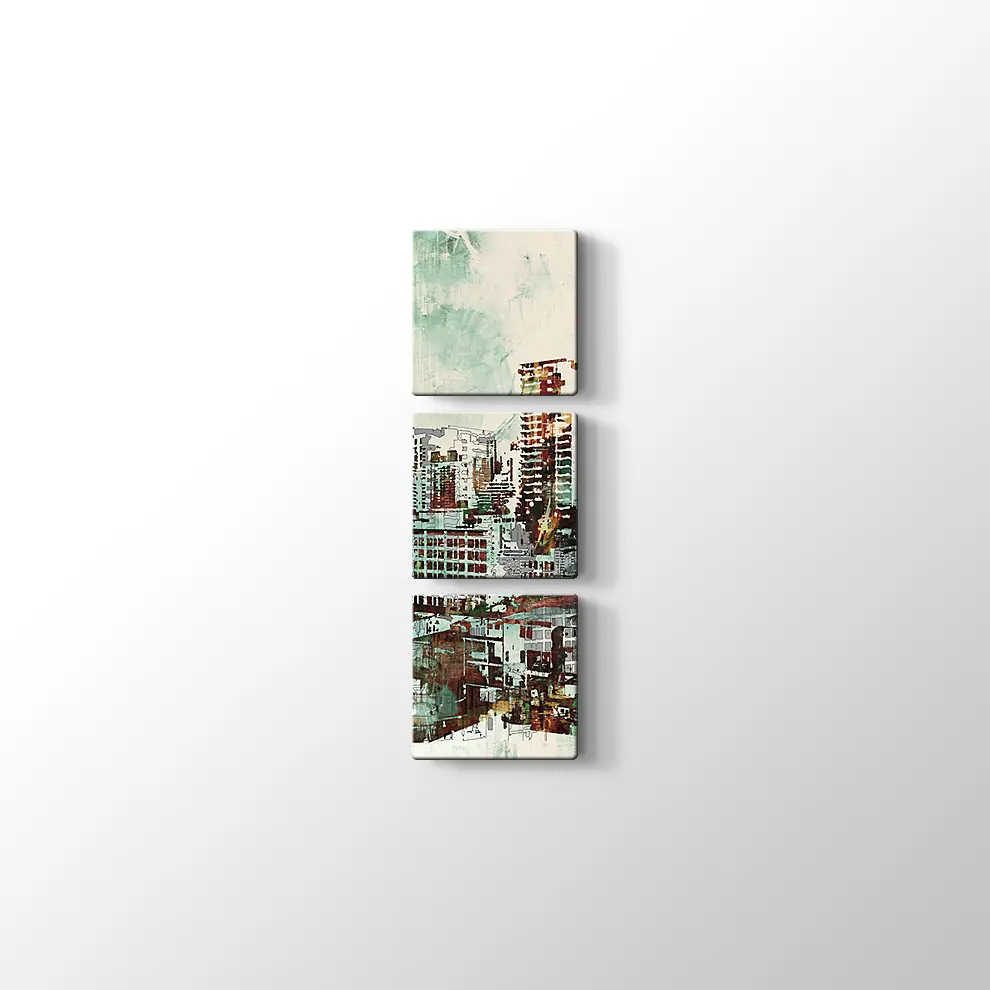 İllüstrasyon Boyama Şehir Manzarası Kanvas Tablo