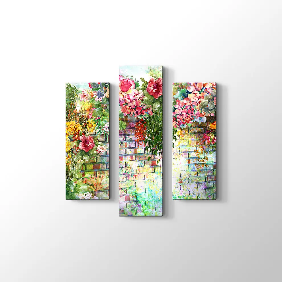 Suluboya Çiçekli Duvar Kanvas Tablo