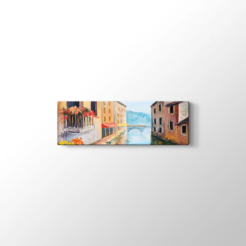 Venedik Kanal Manzarası Kanvas Tablo