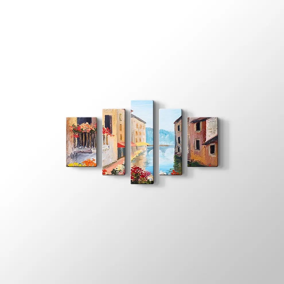 Venedik Kanal Manzarası Kanvas Tablo