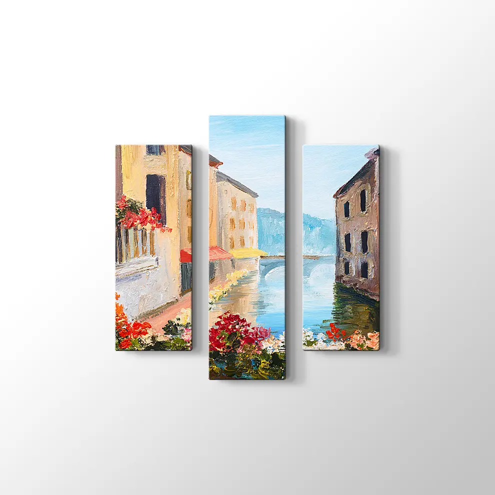 Venedik Kanal Manzarası Kanvas Tablo