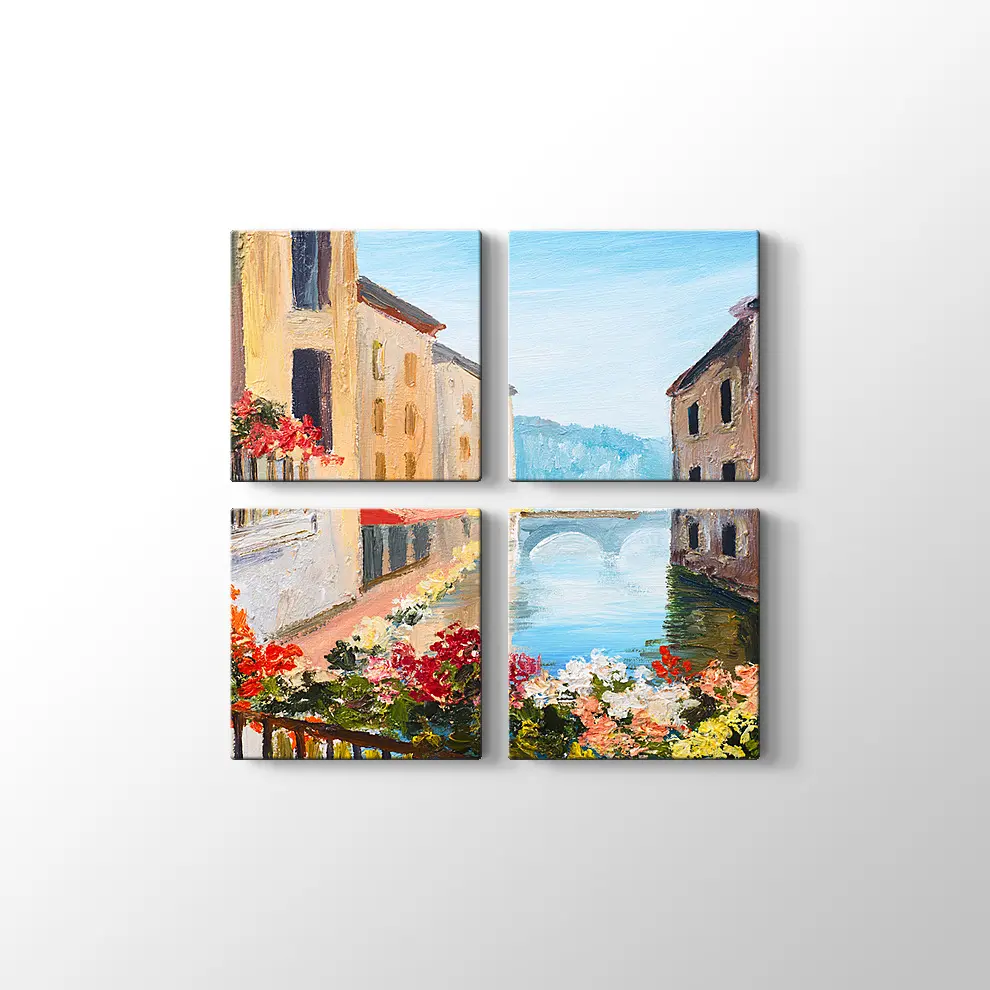 Venedik Kanal Manzarası Kanvas Tablo