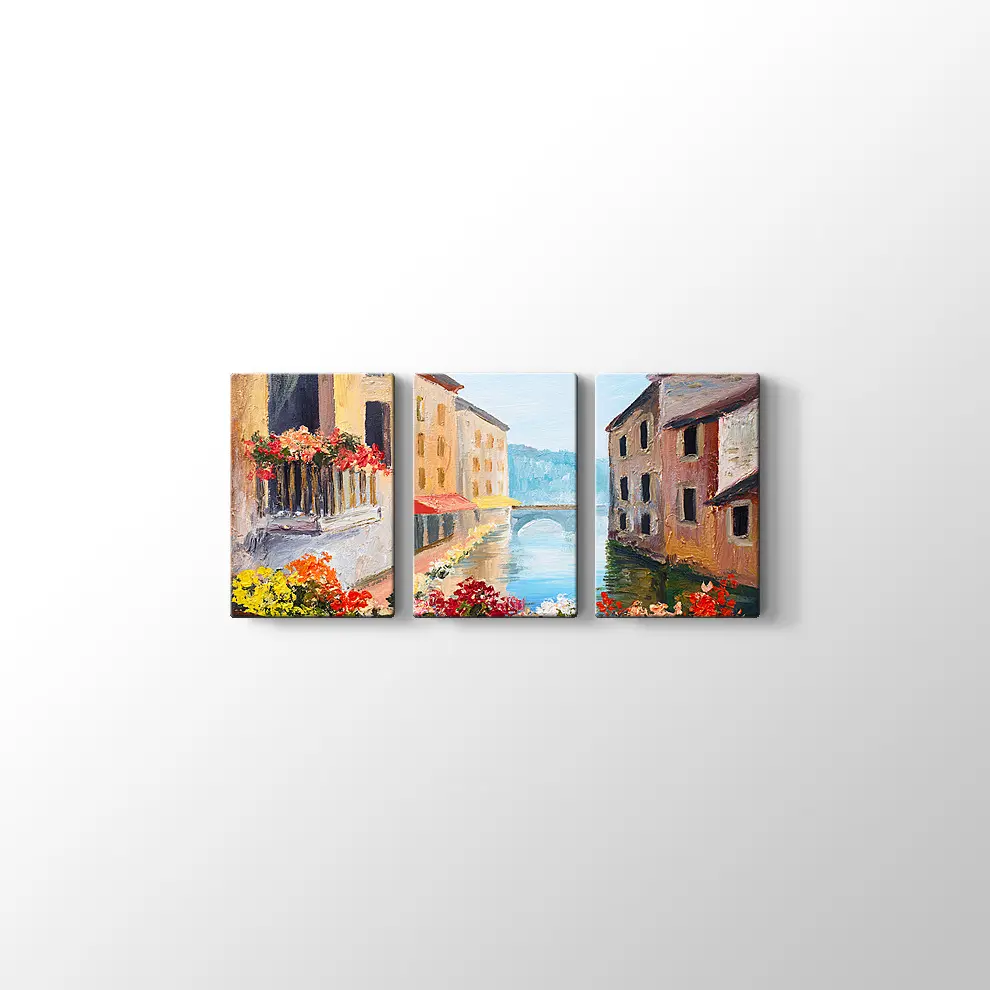 Venedik Kanal Manzarası Kanvas Tablo