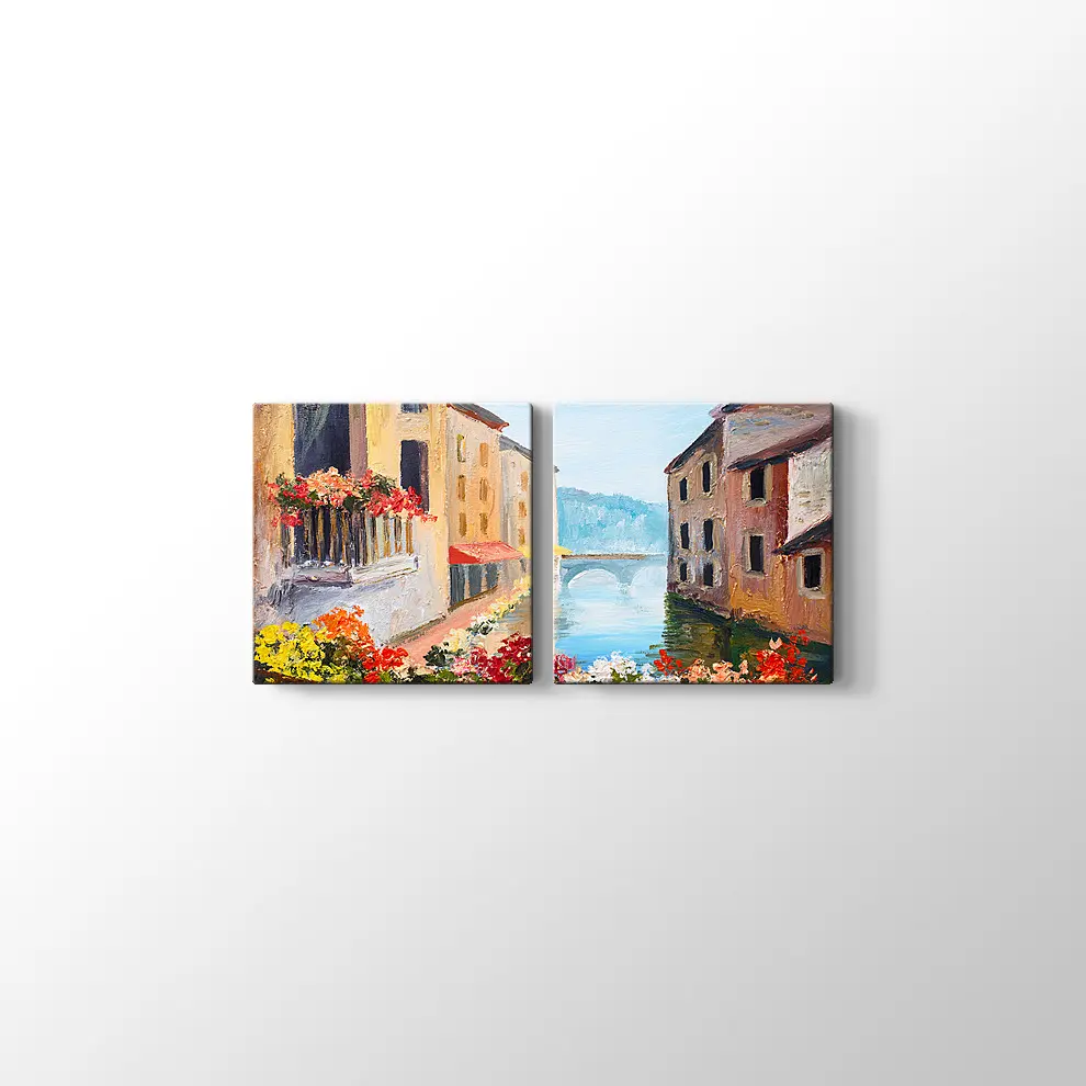 Venedik Kanal Manzarası Kanvas Tablo