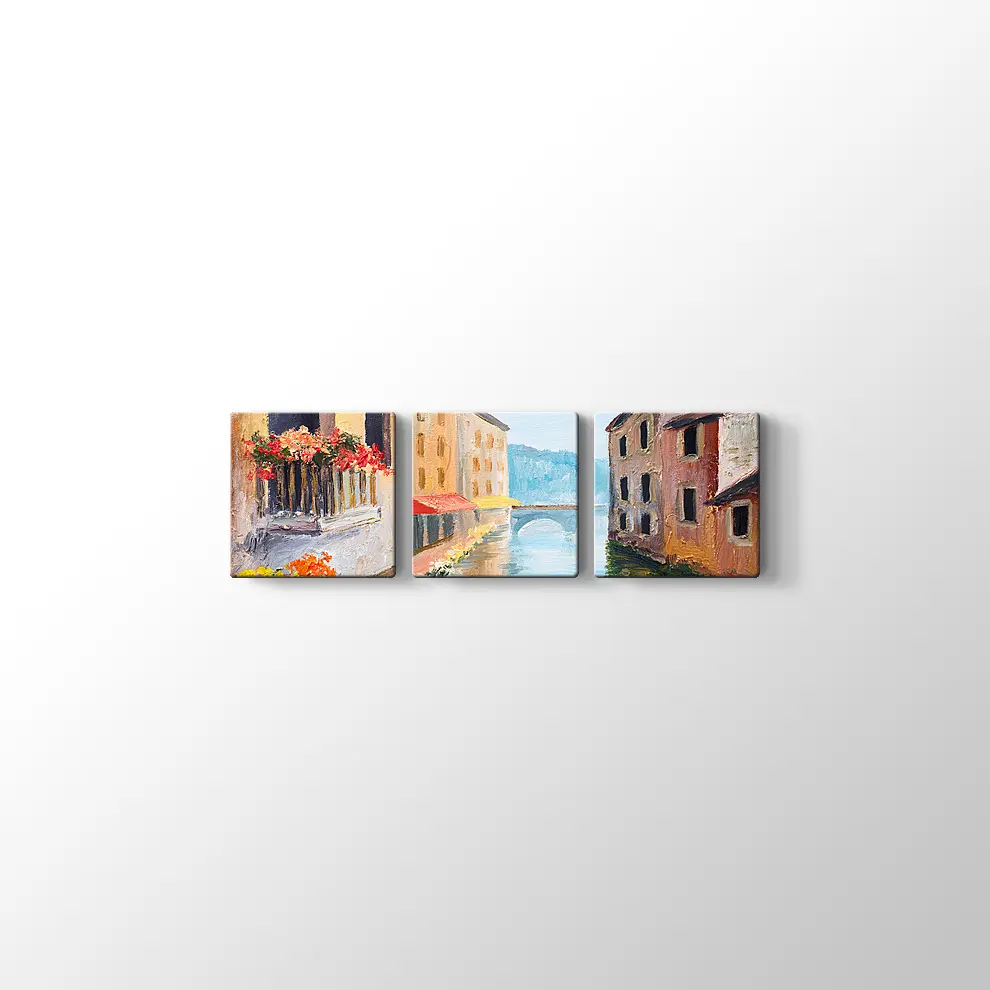 Venedik Kanal Manzarası Kanvas Tablo