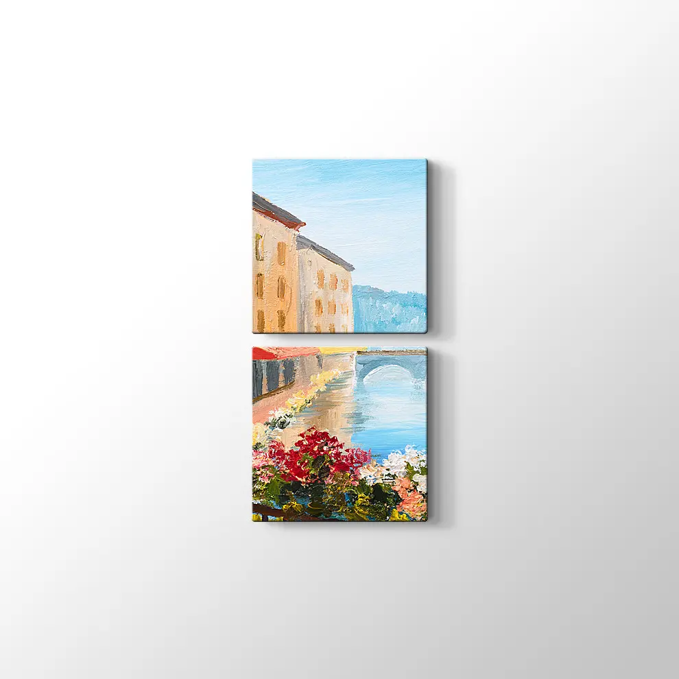 Venedik Kanal Manzarası Kanvas Tablo