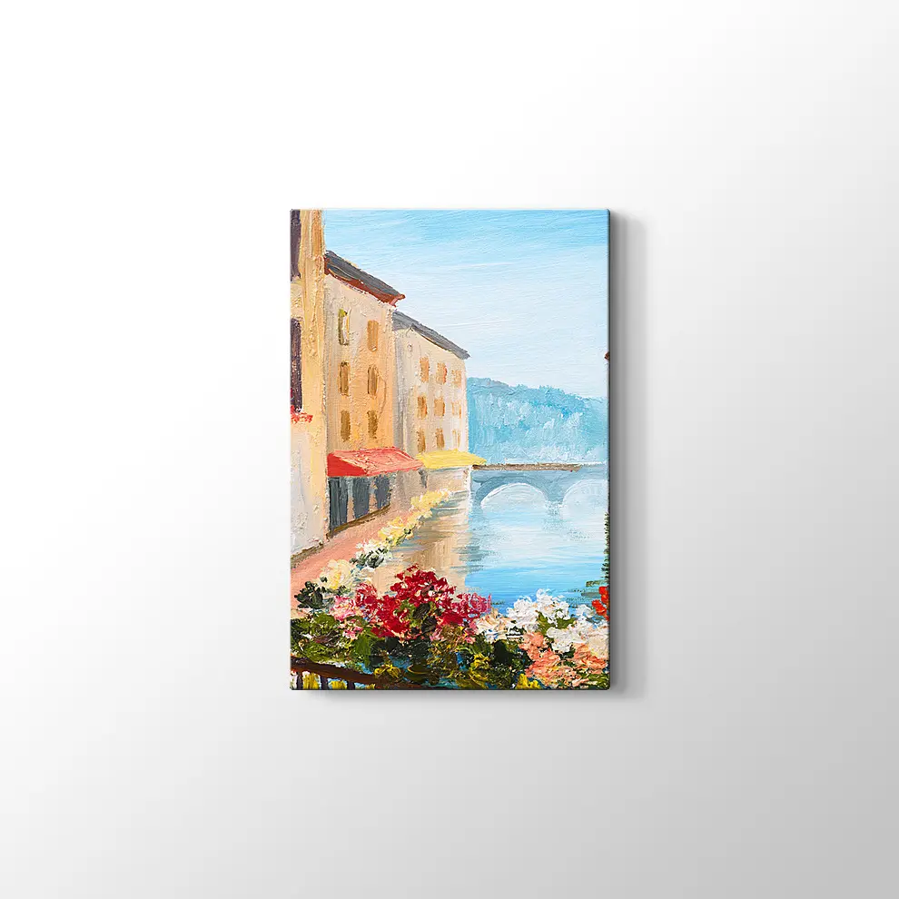 Venedik Kanal Manzarası Kanvas Tablo