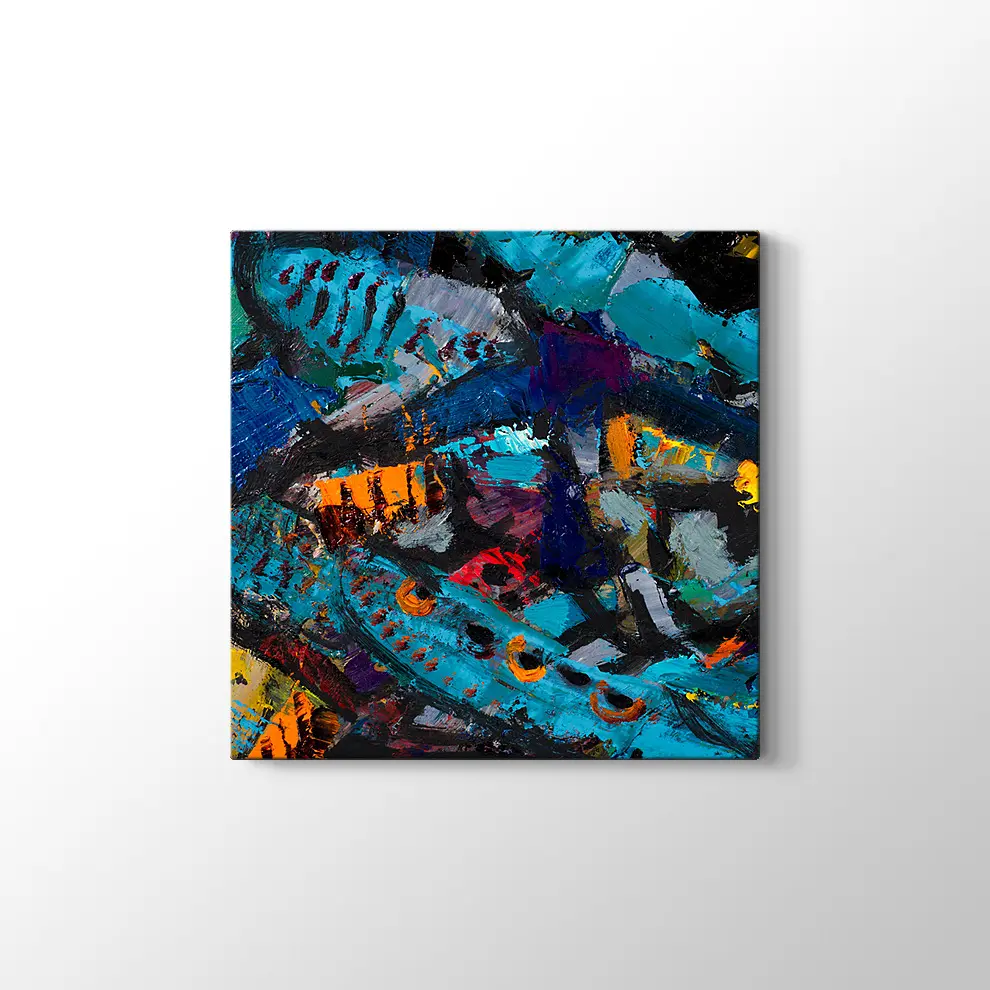 Sanatsal Gece ve Kırsal Kanvas Tablo