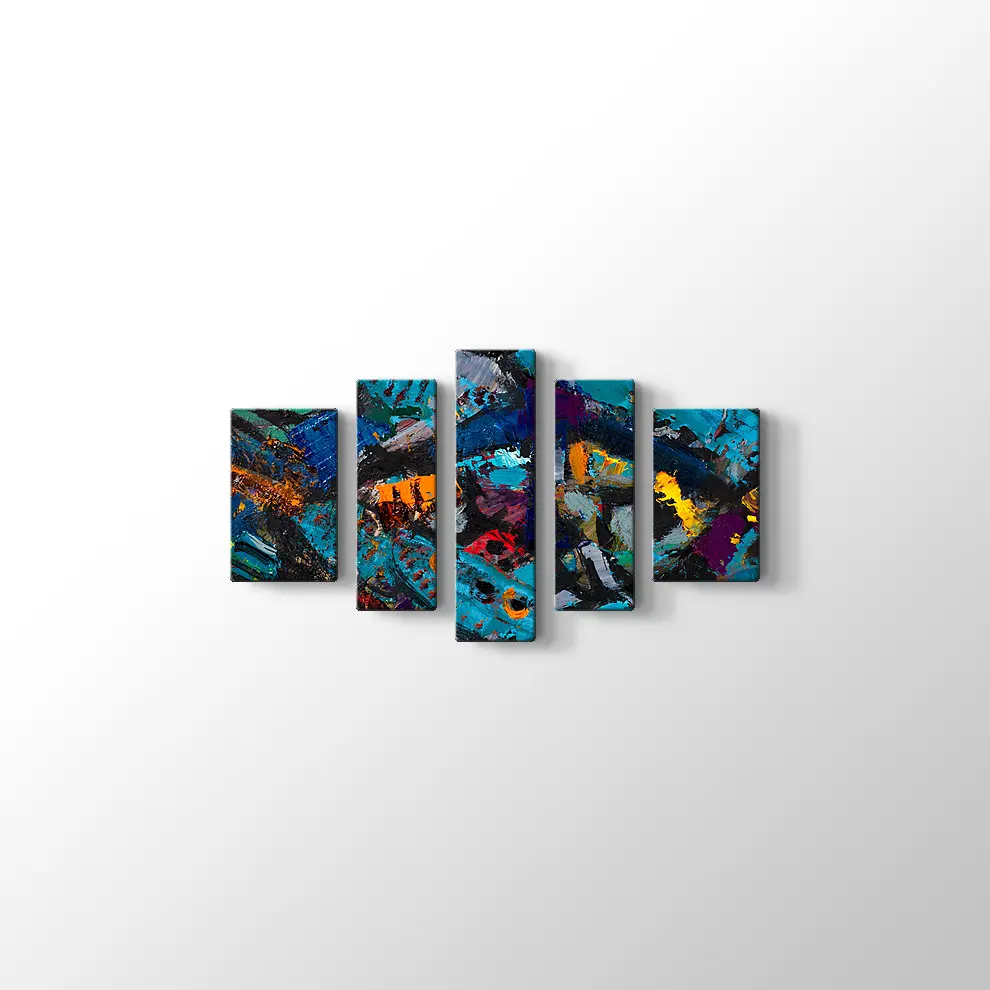 Sanatsal Gece ve Kırsal Kanvas Tablo