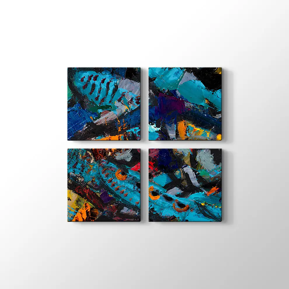 Sanatsal Gece ve Kırsal Kanvas Tablo