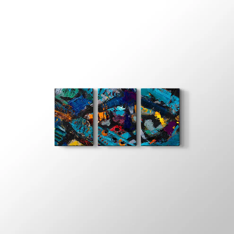 Sanatsal Gece ve Kırsal Kanvas Tablo