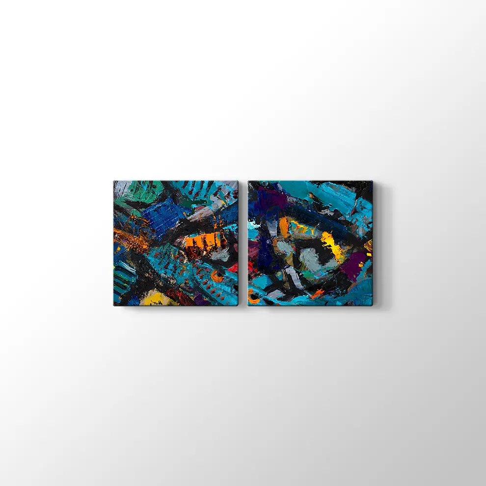 Sanatsal Gece ve Kırsal Kanvas Tablo