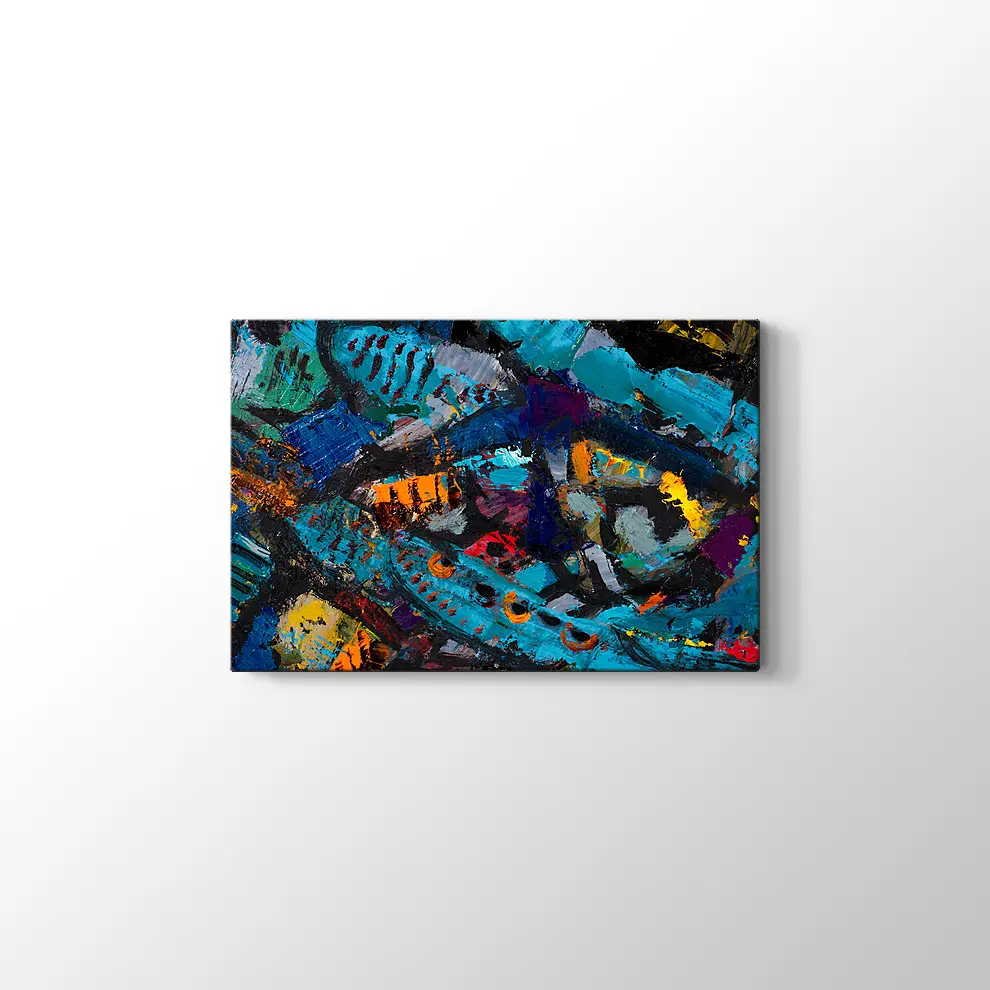 Sanatsal Gece ve Kırsal Kanvas Tablo