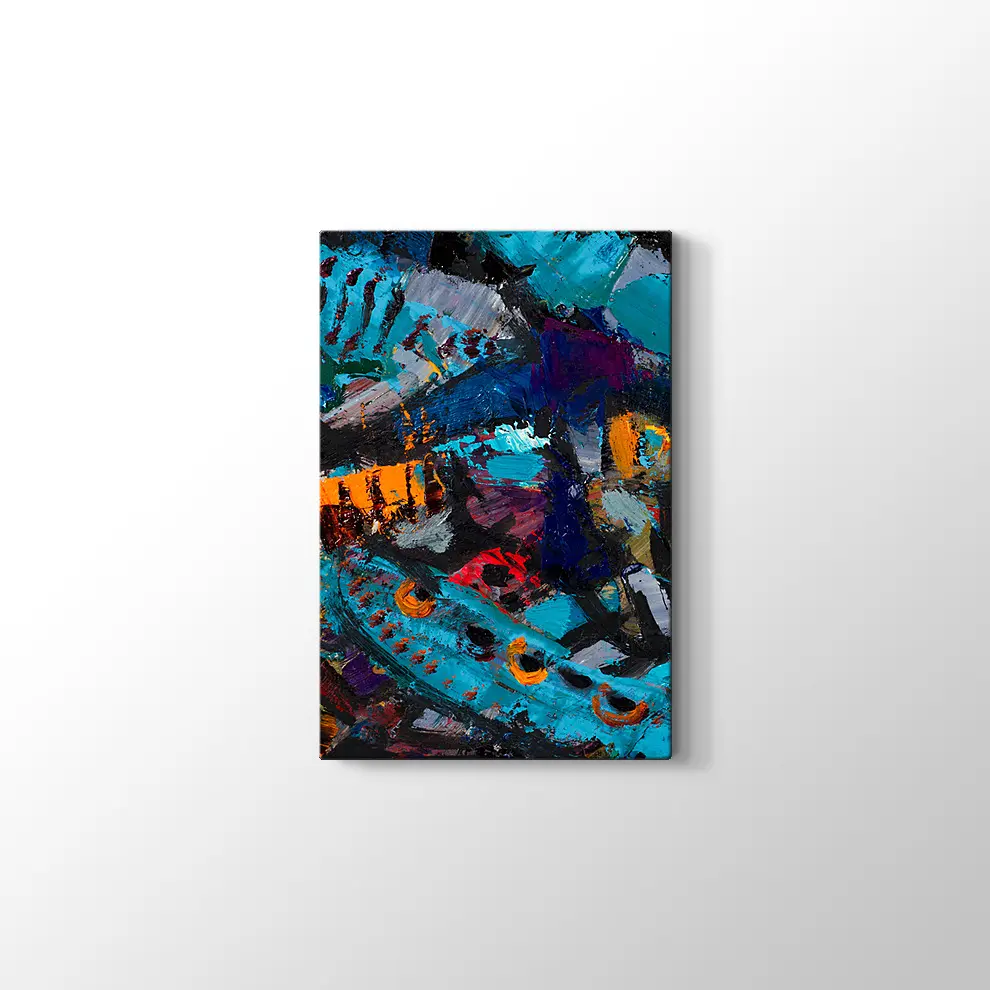 Sanatsal Gece ve Kırsal Kanvas Tablo