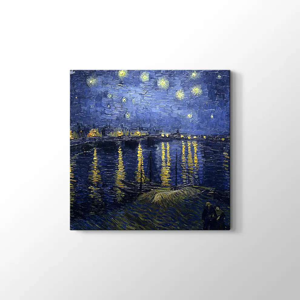 Rhone Üzerinde Yıldızlı Gece Kanvas Tablo