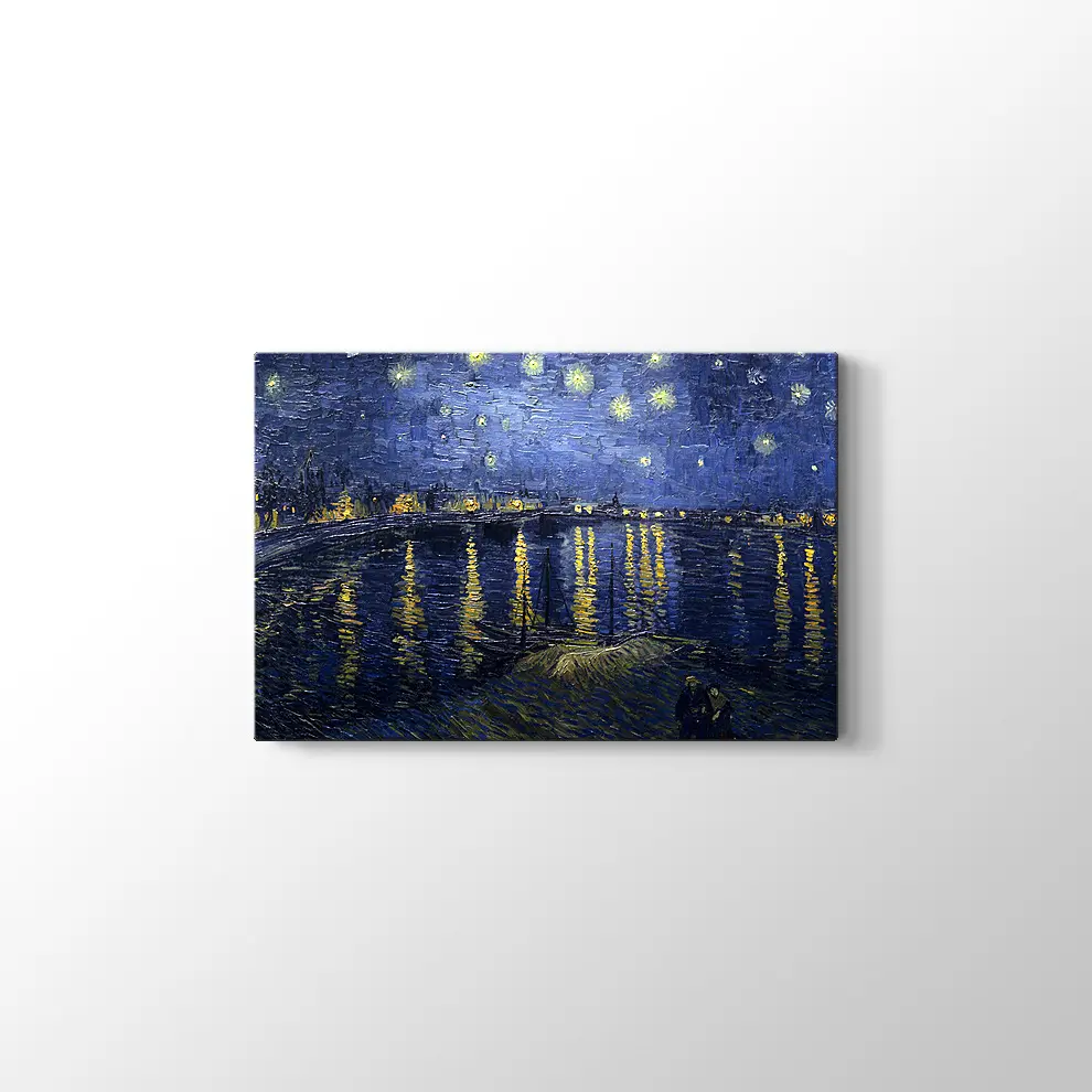 Rhone Üzerinde Yıldızlı Gece Kanvas Tablo