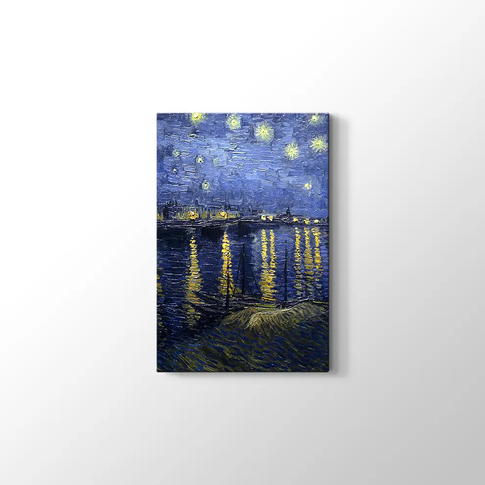 Rhone Üzerinde Yıldızlı Gece Kanvas Tablo