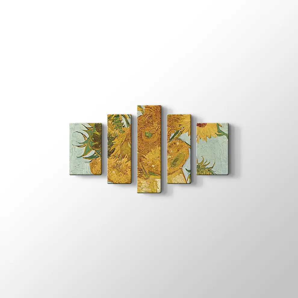 Van Gogh Vazoda Ayçiçekleri Kanvas Tablo