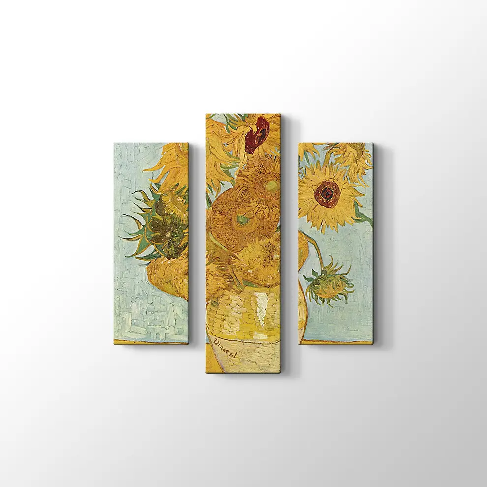 Van Gogh Vazoda Ayçiçekleri Kanvas Tablo