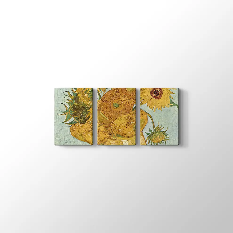 Van Gogh Vazoda Ayçiçekleri Kanvas Tablo