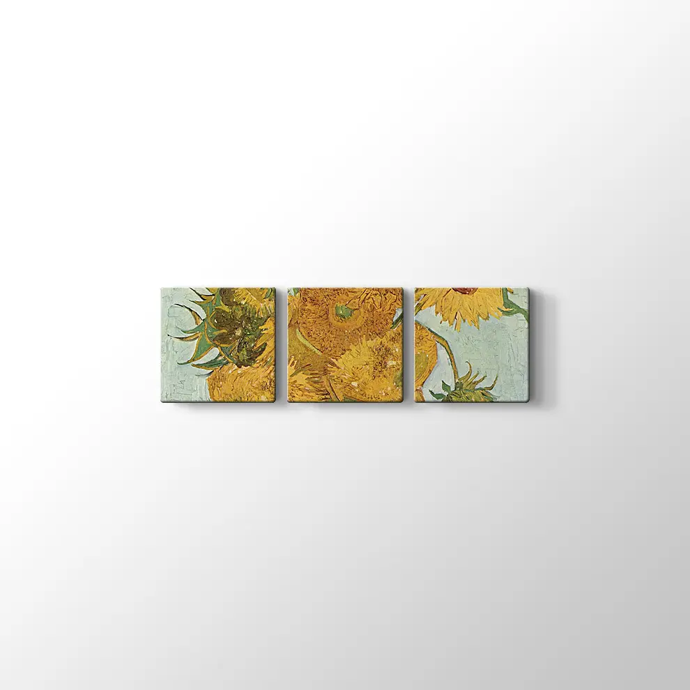 Van Gogh Vazoda Ayçiçekleri Kanvas Tablo