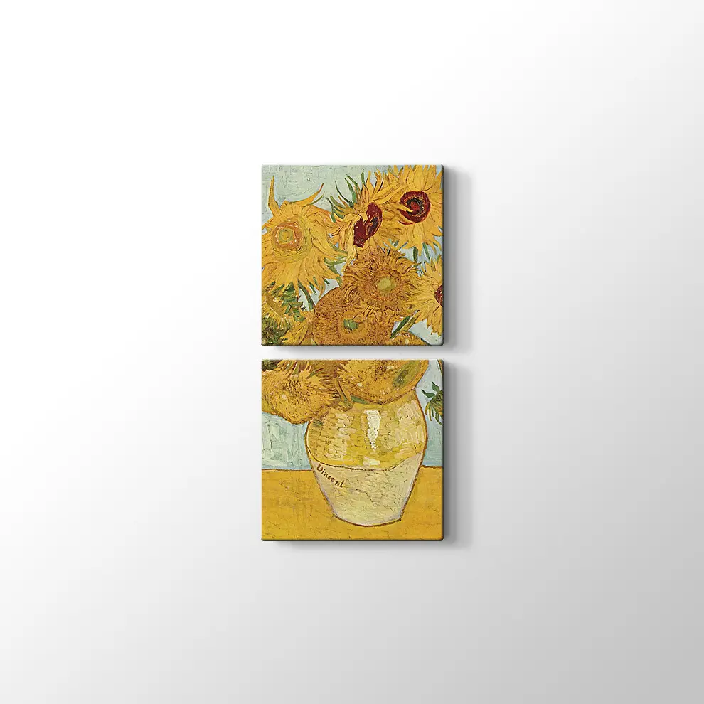 Van Gogh Vazoda Ayçiçekleri Kanvas Tablo
